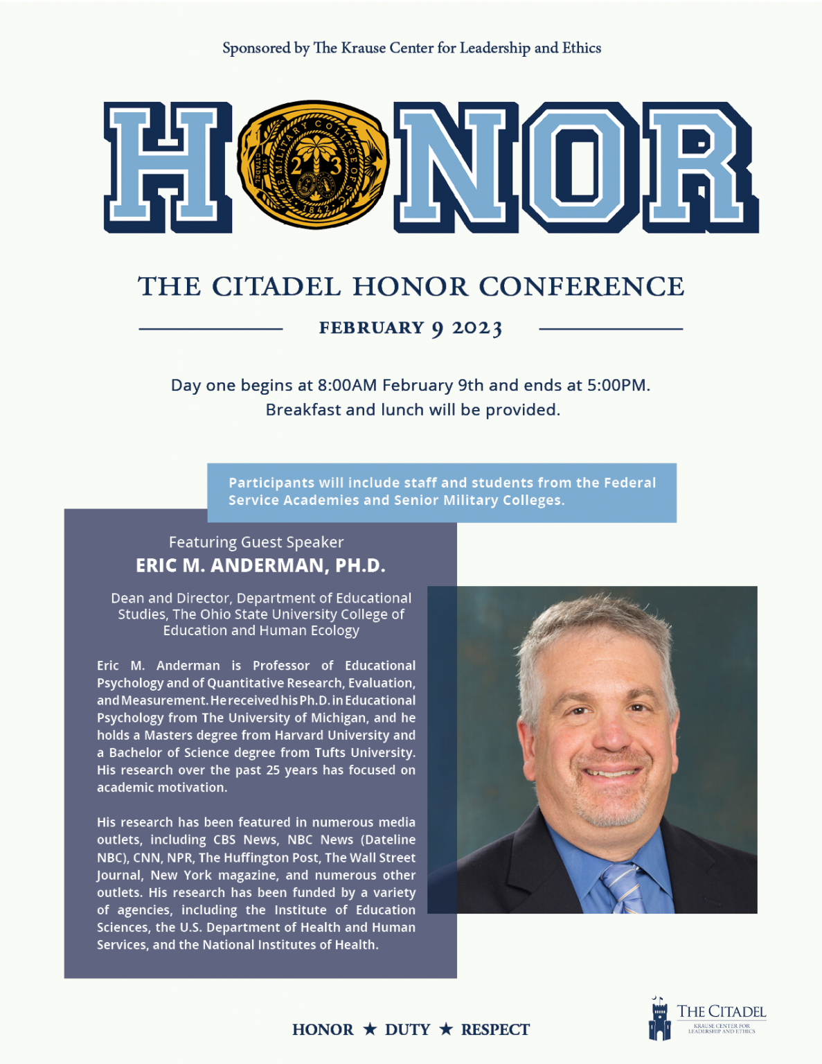 The Citadel Honor Conference | Krause Center for Leadership and Ethics ...