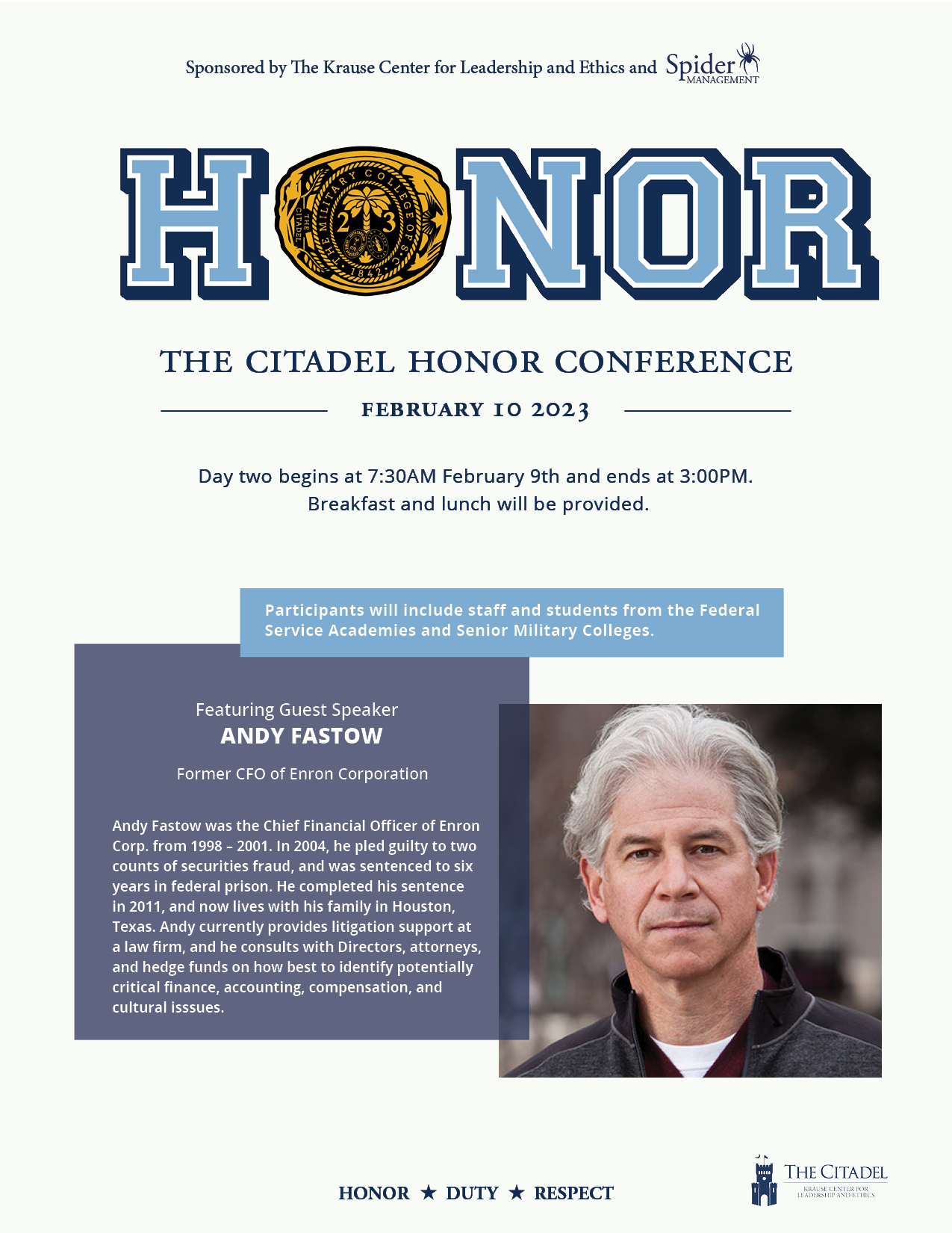 The Citadel Honor Conference Feb 10