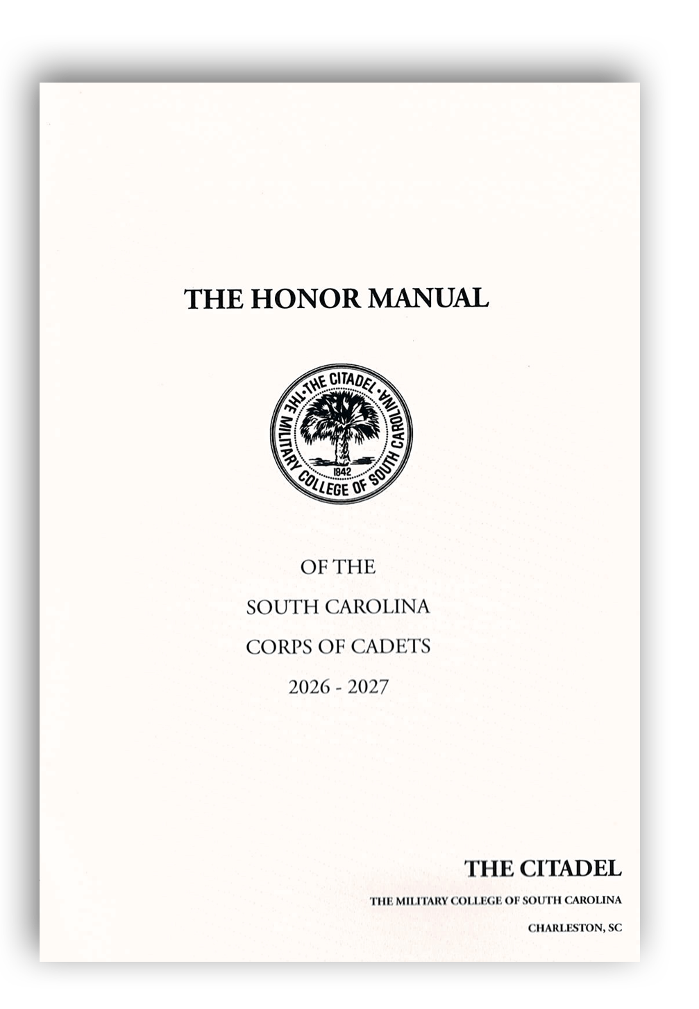 Photo of the cover of the 2026-2027 Honor Manual